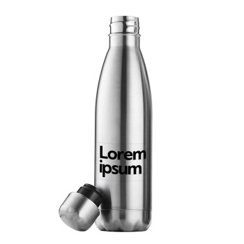 Lorem ipsum, Μεταλλικό παγούρι θερμός Inox (Stainless steel), διπλού τοιχώματος, 500ml