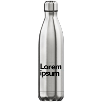 Lorem ipsum, Μεταλλικό παγούρι θερμός Inox (Stainless steel), διπλού τοιχώματος, 750ml