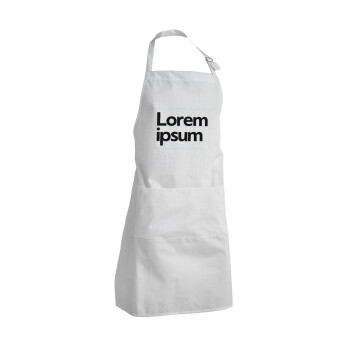 Lorem ipsum, Adult Chef Apron (with sliders and 2 pockets)