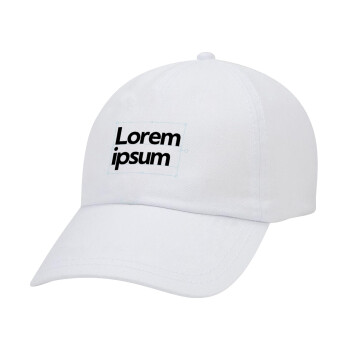 Lorem ipsum, Καπέλο Baseball Λευκό (5-φύλλο, unisex)