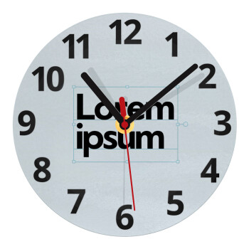Lorem ipsum, Ρολόι τοίχου γυάλινο (20cm)