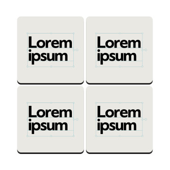 Lorem ipsum, ΣΕΤ 4 Σουβέρ ξύλινα τετράγωνα (9cm)