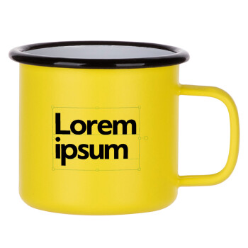 Lorem ipsum, Κούπα Μεταλλική εμαγιέ ΜΑΤ Κίτρινη 360ml