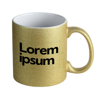 Lorem ipsum, Κούπα Χρυσή Glitter που γυαλίζει, κεραμική, 330ml