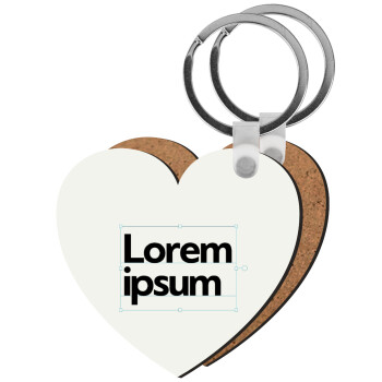 Lorem ipsum, Μπρελόκ Ξύλινο καρδιά MDF