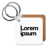 Lorem ipsum, Μπρελόκ Ξύλινο τετράγωνο MDF