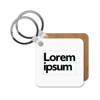 Lorem ipsum, Μπρελόκ Ξύλινο τετράγωνο MDF