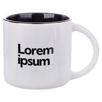Lorem ipsum, Κούπα κεραμική 400ml Λευκή/Μαύρη