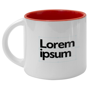 Lorem ipsum, Κούπα κεραμική 400ml Λευκή/Κόκκινη