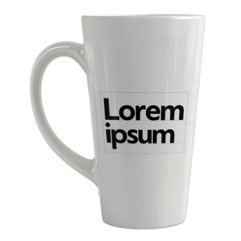 Lorem ipsum, Κούπα κωνική Latte Μεγάλη, κεραμική, 450ml