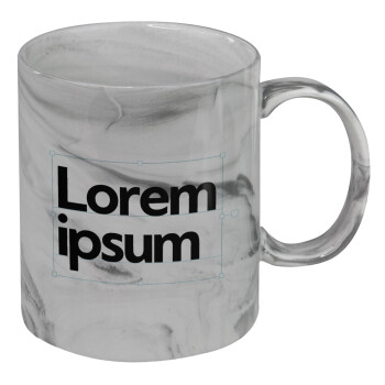Lorem ipsum, Mug ceramic marble style, 330ml