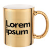 Lorem ipsum, Κούπα κεραμική, χρυσή καθρέπτης, 330ml