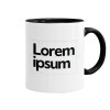 Lorem ipsum, Κούπα χρωματιστή μαύρη, κεραμική, 330ml