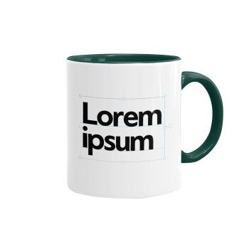Lorem ipsum, Κούπα χρωματιστή πράσινη, κεραμική, 330ml
