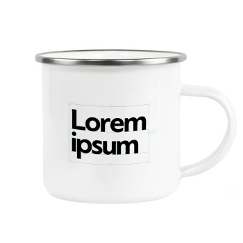 Lorem ipsum, Metallic enamel cup white 360ml