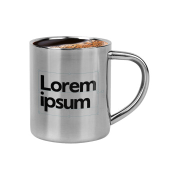 Lorem ipsum, Double-wall metal cup for espresso (220ml)