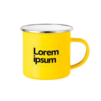 Lorem ipsum, Yellow Enamel Metallic Cup 360ml