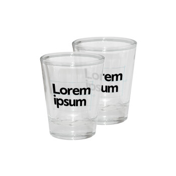 Lorem ipsum, Σφηνοπότηρα γυάλινα 45ml διάφανα (2 τεμάχια)