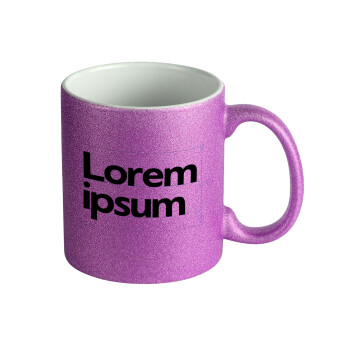 Lorem ipsum, Κούπα Μωβ Glitter που γυαλίζει, κεραμική, 330ml