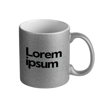 Lorem ipsum, Κούπα Ασημένια Glitter που γυαλίζει, κεραμική, 330ml