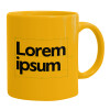 Ceramic coffee mug yellow, 330ml