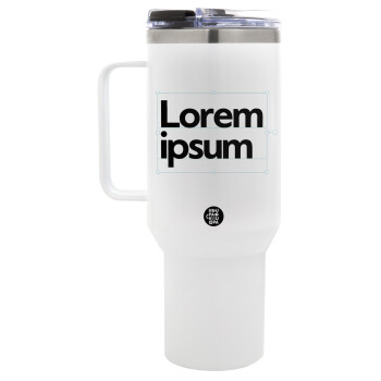 Lorem ipsum, Mega Stainless steel Tumbler with lid, double wall 1,2L