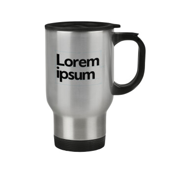 Lorem ipsum, Κούπα ταξιδιού ανοξείδωτη με καπάκι, διπλού τοιχώματος (θερμό) 450ml