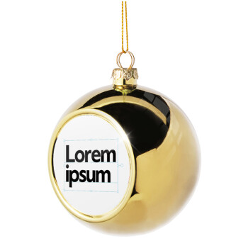 Lorem ipsum, Χριστουγεννιάτικη μπάλα δένδρου Χρυσή 8cm