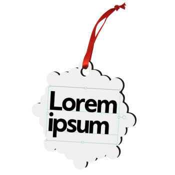 Lorem ipsum, Χριστουγεννιάτικο στολίδι snowflake ξύλινο 7.5cm