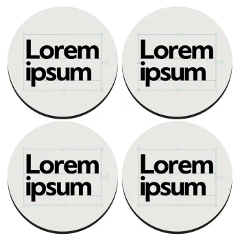 Lorem ipsum, ΣΕΤ 4 Σουβέρ ξύλινα στρογγυλά (9cm)