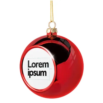 Lorem ipsum, Χριστουγεννιάτικη μπάλα δένδρου Κόκκινη 8cm