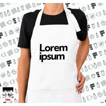 Lorem ipsum, Ποδιά μακριά Σεφ ολόσωμη με τσέπες white (ΕΝΗΛΙΚΩΝ)