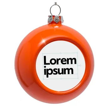 Lorem ipsum, Orange Christmas tree ornament bauble 8cm
