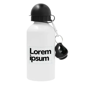 Lorem ipsum, Μεταλλικό παγούρι νερού, Λευκό, αλουμινίου 500ml