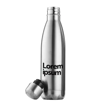 Lorem ipsum, Μεταλλικό παγούρι θερμός Inox (Stainless steel), διπλού τοιχώματος, 500ml