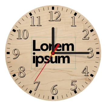 Lorem ipsum, Ρολόι τοίχου ξύλινο plywood (20cm)