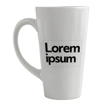 Lorem ipsum, Κούπα κωνική Latte Μεγάλη, κεραμική, 450ml