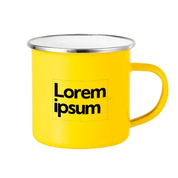 Lorem ipsum, Κούπα Μεταλλική εμαγιέ Κίτρινη 360ml