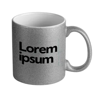 Lorem ipsum, Κούπα Ασημένια Glitter που γυαλίζει, κεραμική, 330ml