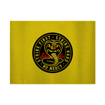 cobra kai strike first dojo, Επιφάνεια κοπής γυάλινη (38x28cm)