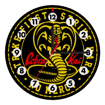 cobra kai strike first dojo, Wooden wall clock (20cm)
