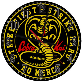 cobra kai strike first dojo, Ρολόι τοίχου ξύλινο (30cm)