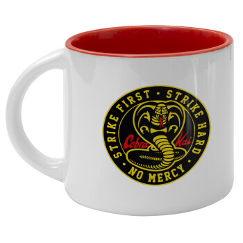 cobra kai strike first dojo, Κούπα κεραμική 400ml Λευκή/Κόκκινη