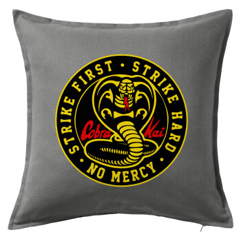 cobra kai strike first dojo, Sofa cushion Grey 50x50cm includes filling