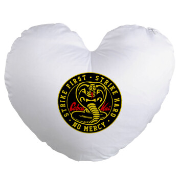 cobra kai strike first dojo, Μαξιλάρι καναπέ καρδιά 40x40cm περιέχεται το  γέμισμα