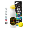 Tennis ball Metal mug thermos White, double wall, 550ml