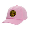 Casual children's baseball cap, 100% Cotton Twill, PINK (COTTON, CHILDREN'S, ONE SIZE)
