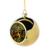 Golden Christmas tree ball ornament 8cm