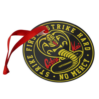 cobra kai strike first dojo, Christmas ornament glass 9cm