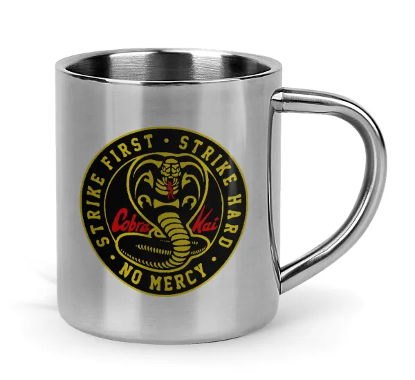 cobra kai strike first dojo — Mug Stainless steel double wall 300ml